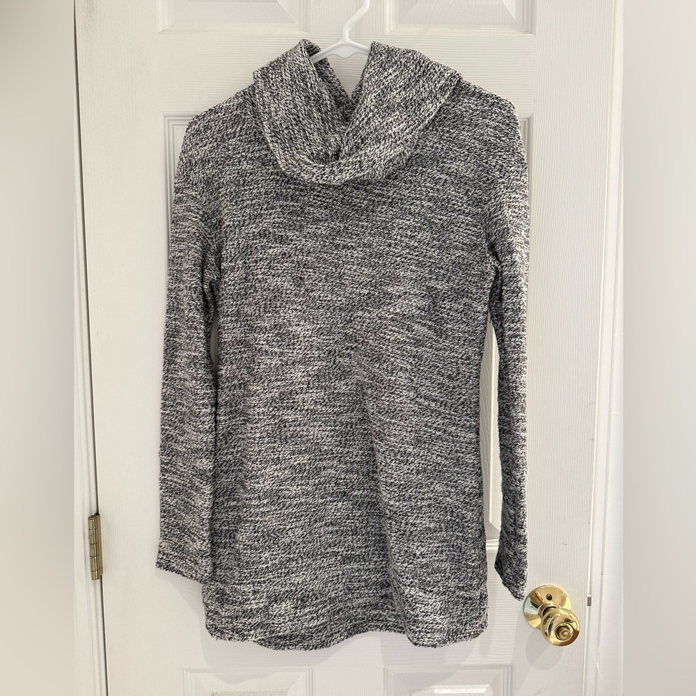 Women's Gray Sweater with Cowl Neck